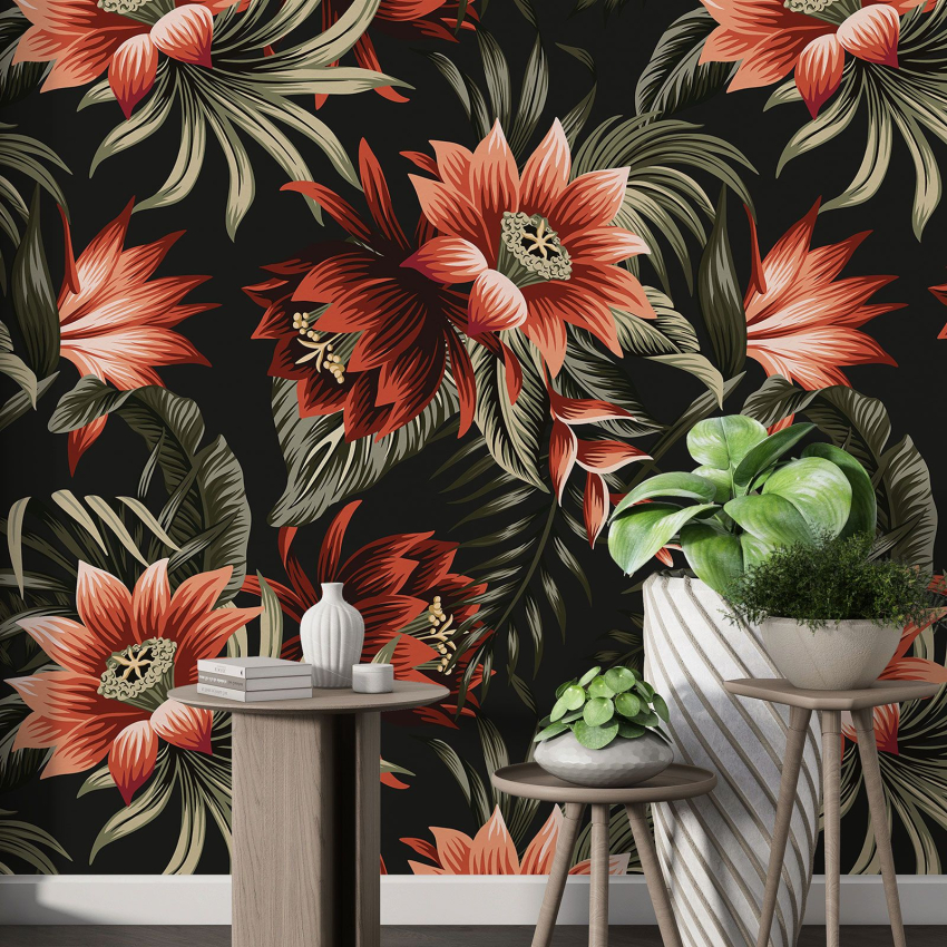 Papier peint motif XL - Motif floral