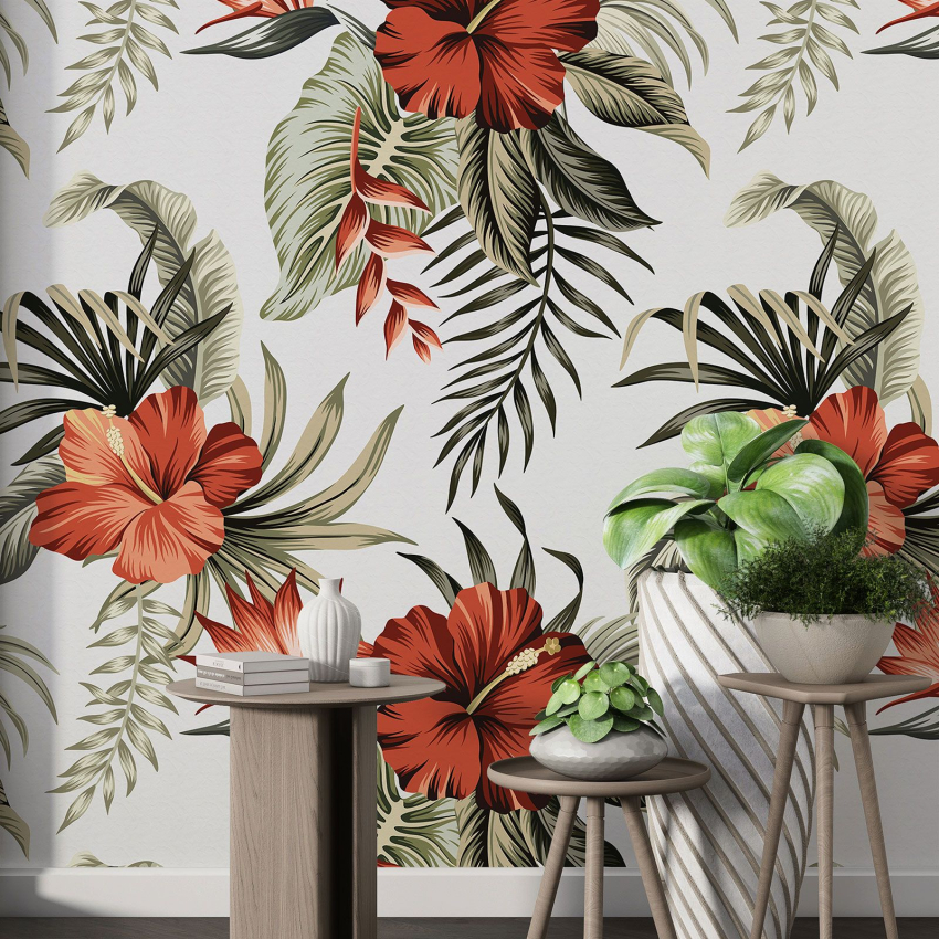 Papier peint motif XL - Motif floral