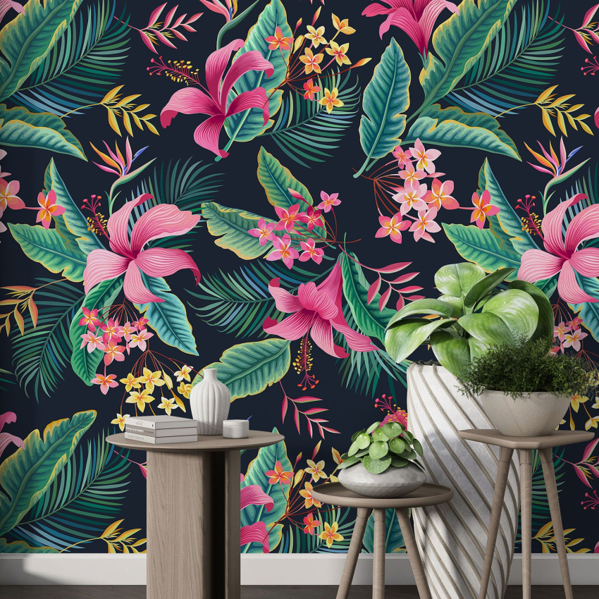 Papier peint motif XL - Motif floral