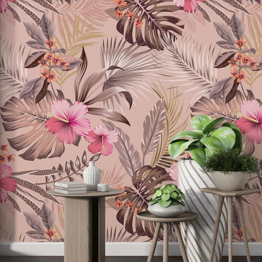 Papier peint motif XL - Motif floral