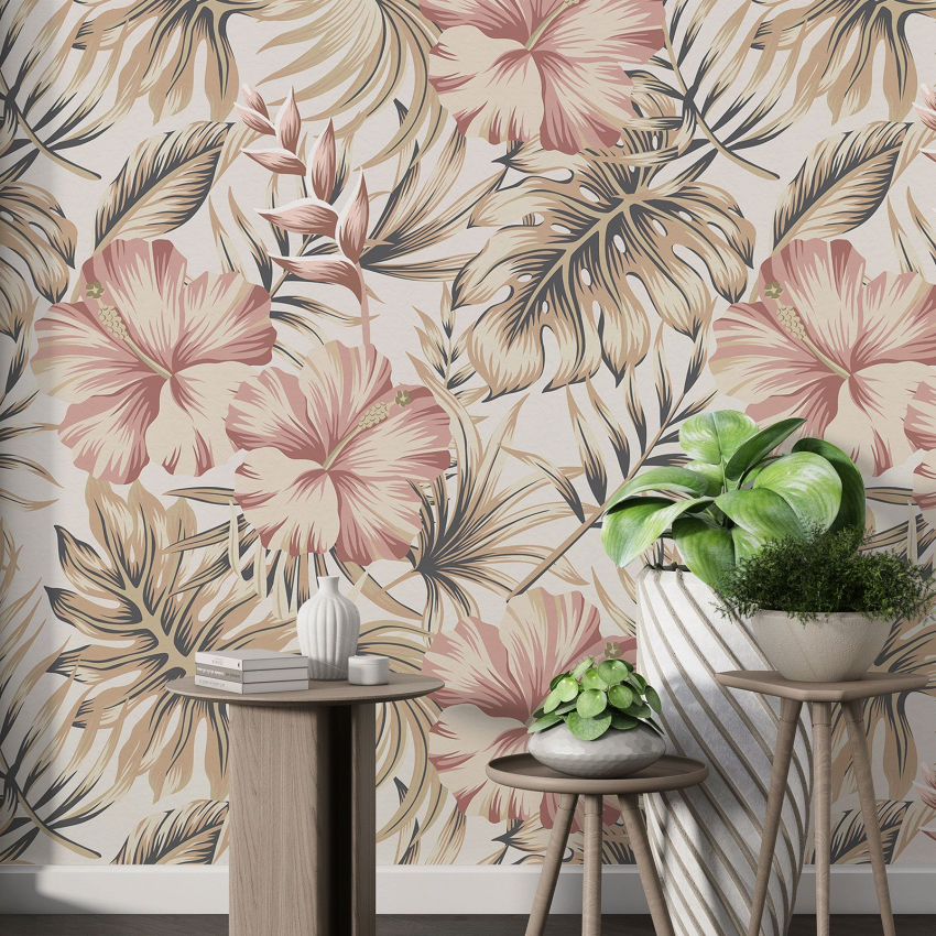 Papier peint motif XL - Motif floral