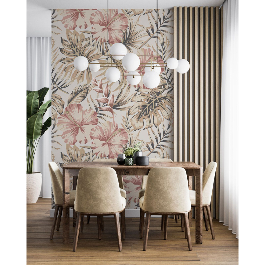 Papier peint motif XL - Motif floral