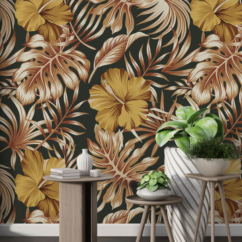 Papier peint motif XL - Motif floral