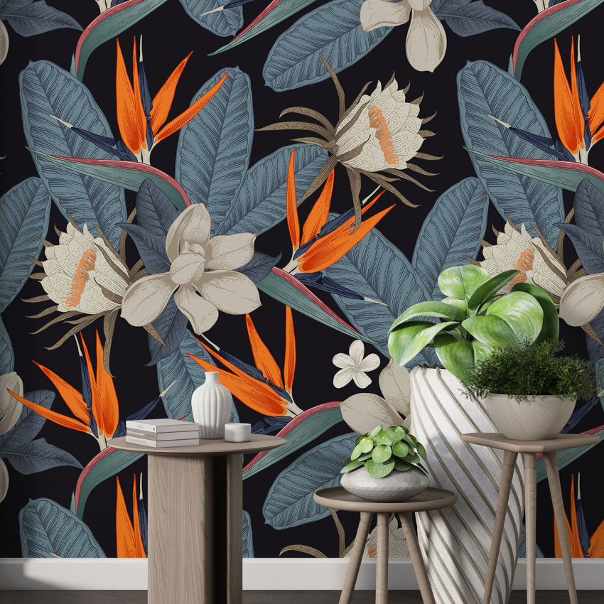 Papier peint motif XL - Motif floral