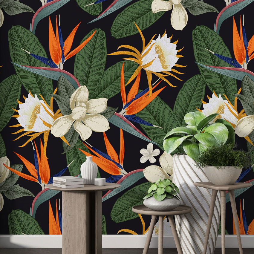 Papier peint motif XL - Motif floral