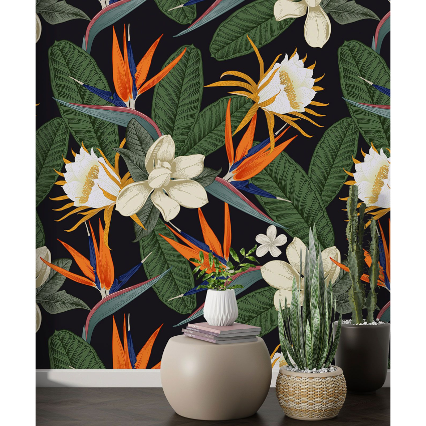 Papier peint motif XL - Motif floral
