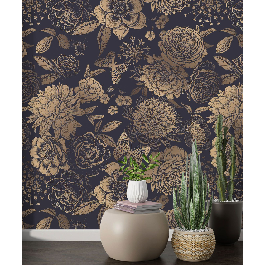 Papier peint motif XL - Motif floral