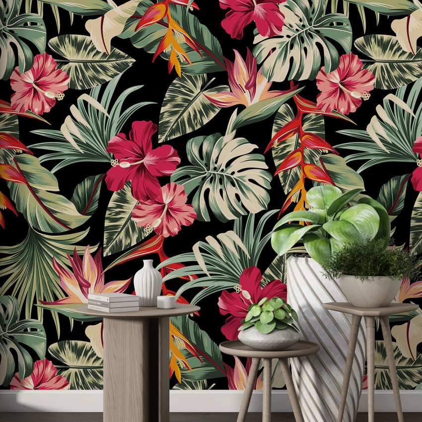 Papier peint motif XL - Motif floral