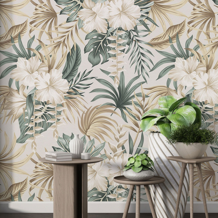 Papier peint motif XL - Motif floral