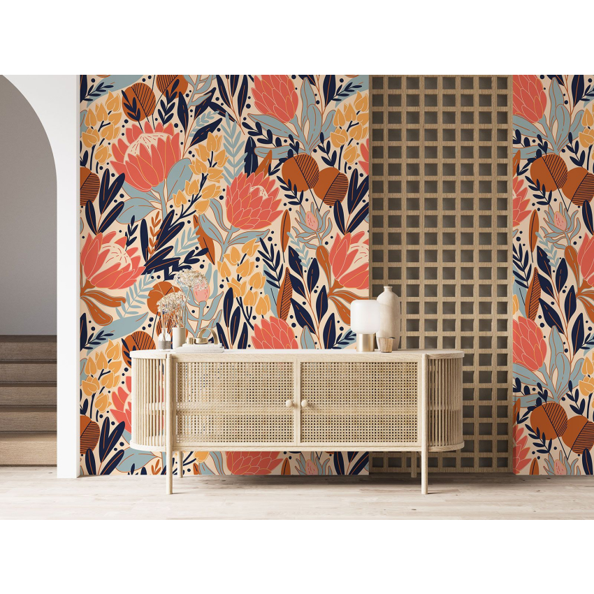 Papier peint motif XL - Motif floral