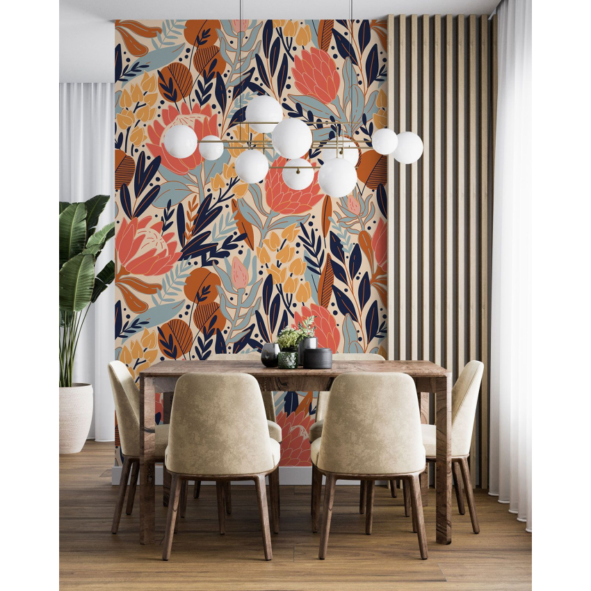 Papier peint motif XL - Motif floral