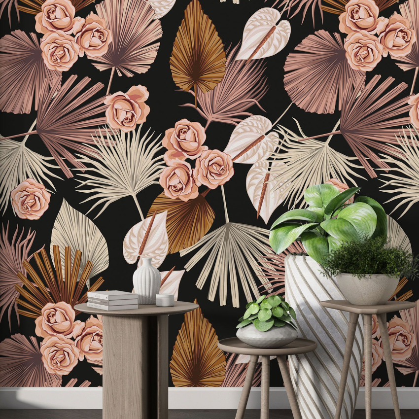 Papier peint motif XL - Motif floral
