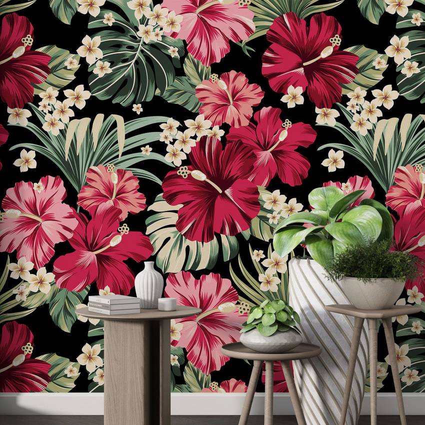 Papier peint motif XL - Motif floral