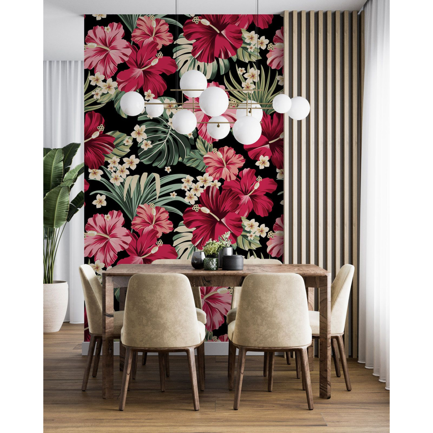 Papier peint motif XL - Motif floral