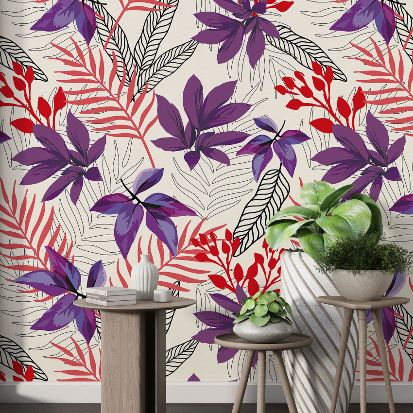 Papier peint motif XL - Motif floral