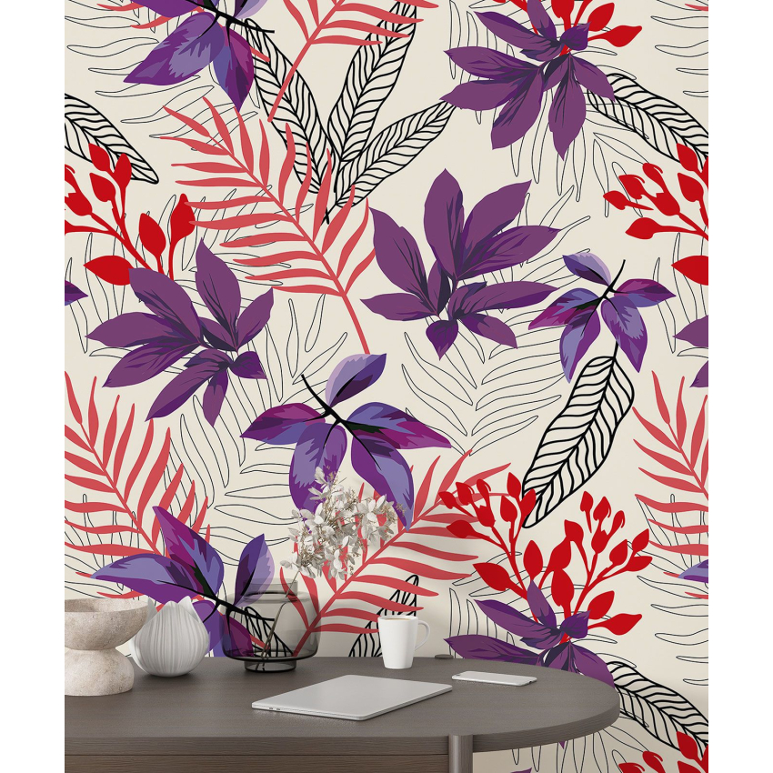 Papier peint motif XL - Motif floral