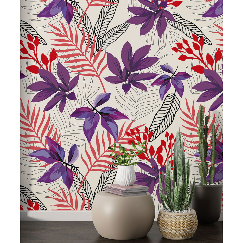 Papier peint motif XL - Motif floral