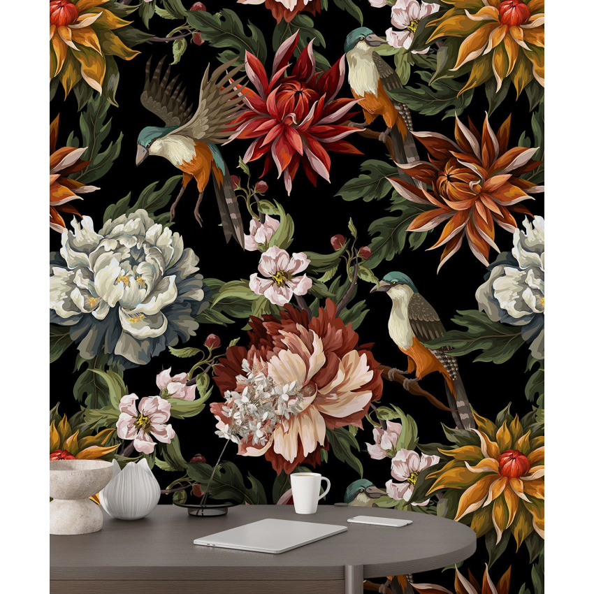 Papier peint motif XL - Motif floral