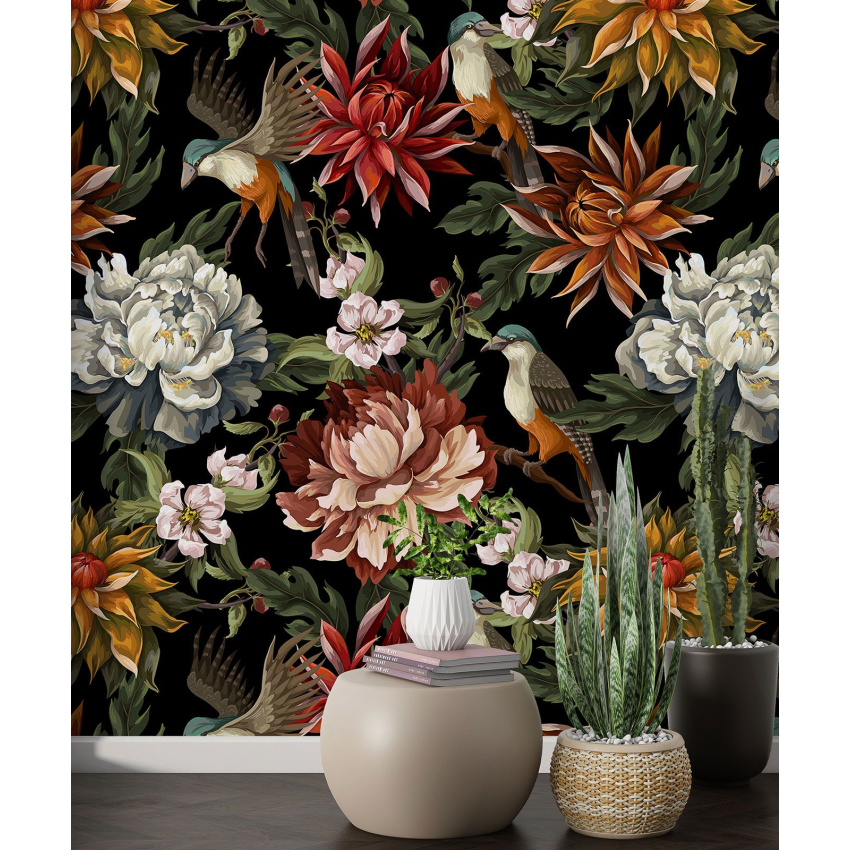Papier peint motif XL - Motif floral