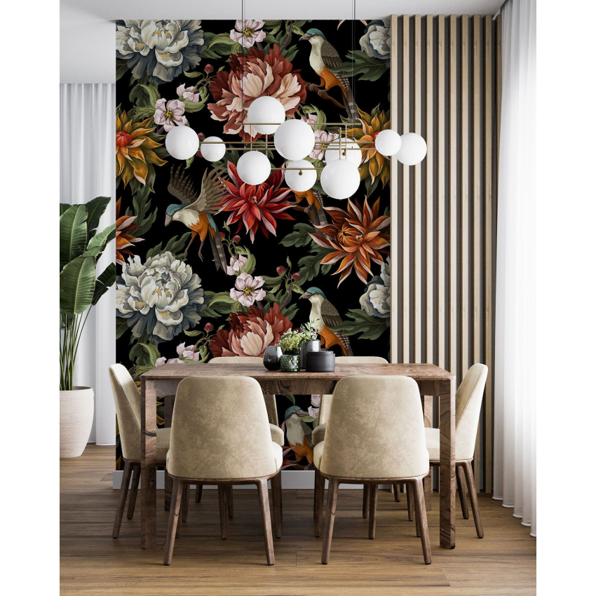 Papier peint motif XL - Motif floral