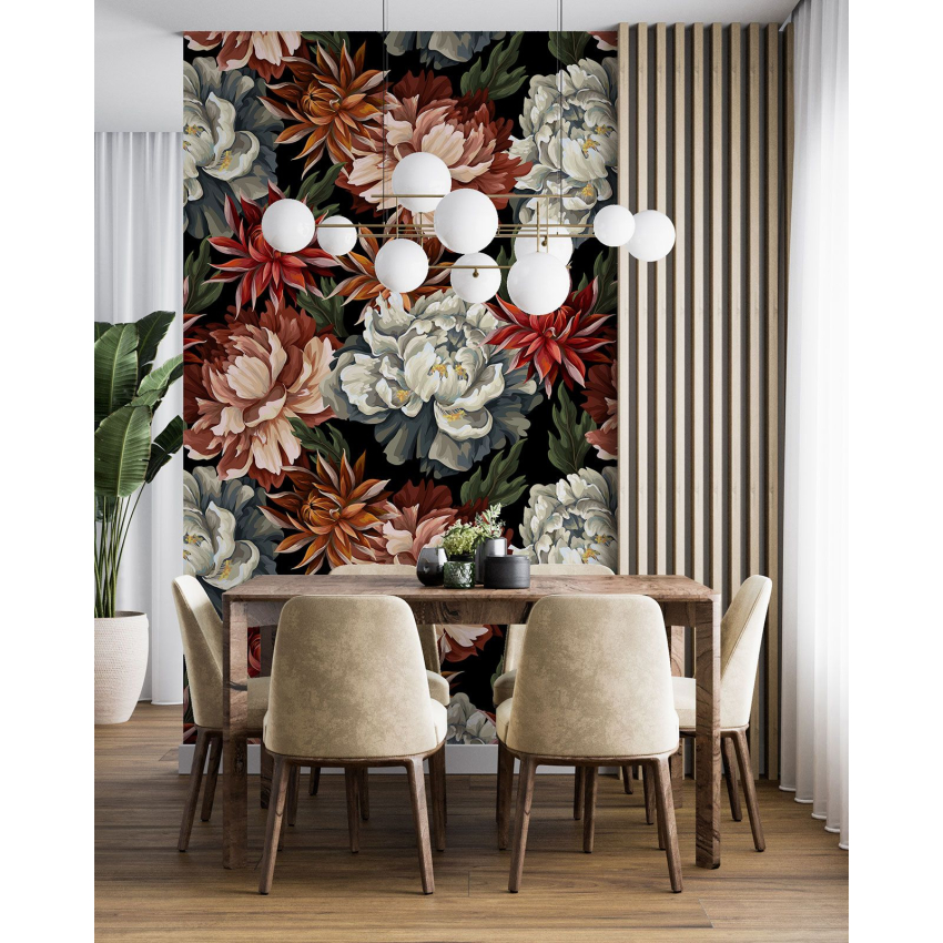 Papier peint motif XL - Motif floral