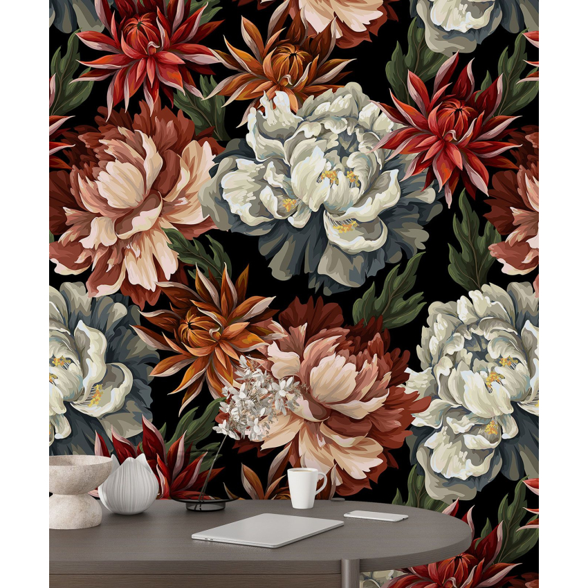 Papier peint motif XL - Motif floral