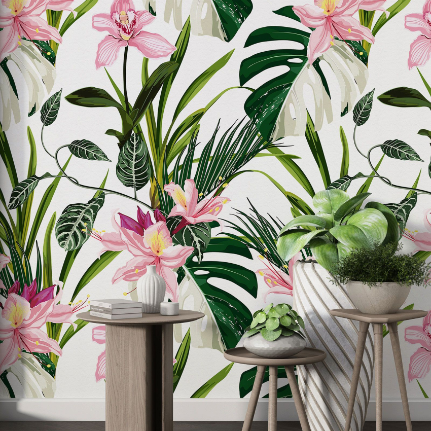 Papier peint motif XL - Motif floral