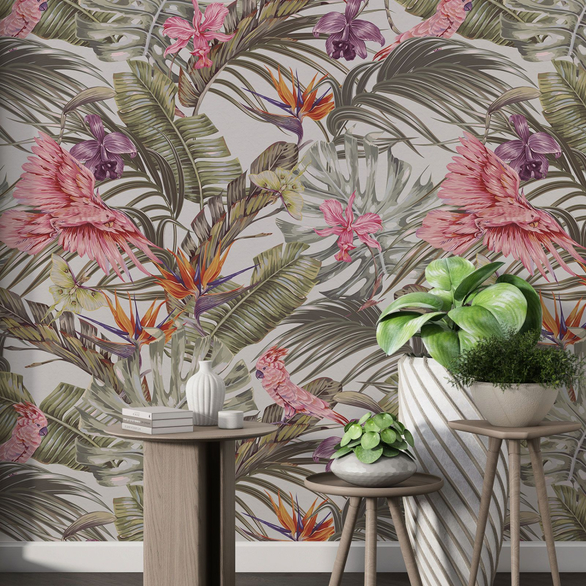 Papier peint motif XL - Motif floral
