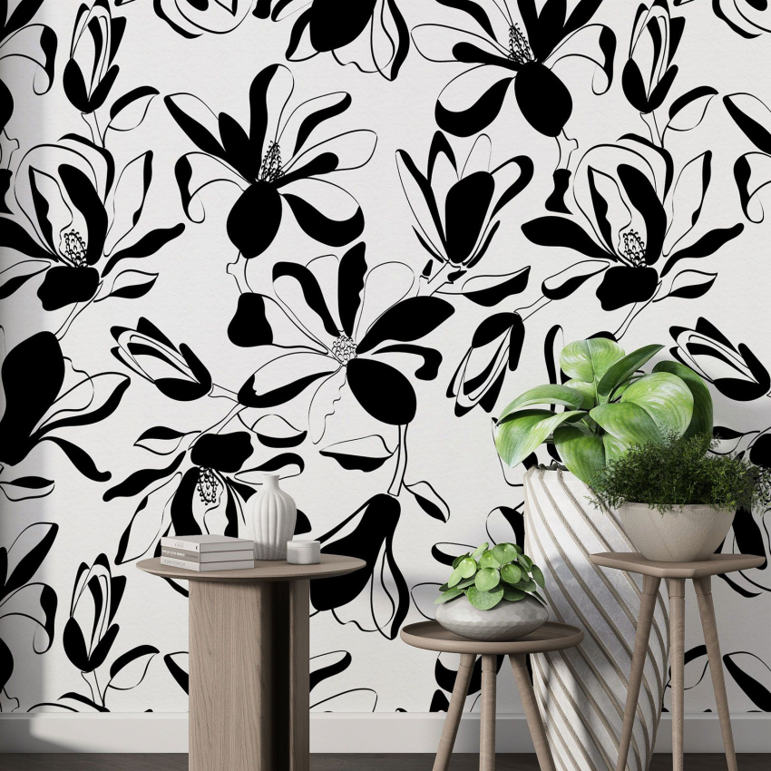 Papier peint motif XL - Motif floral