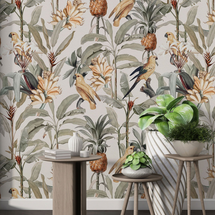 Papier peint motif XL - Motif tropical