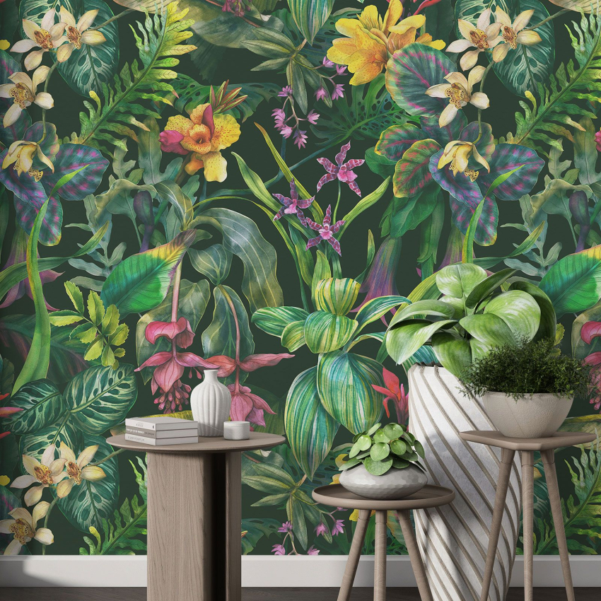 Papier peint motif XL - Motif tropical