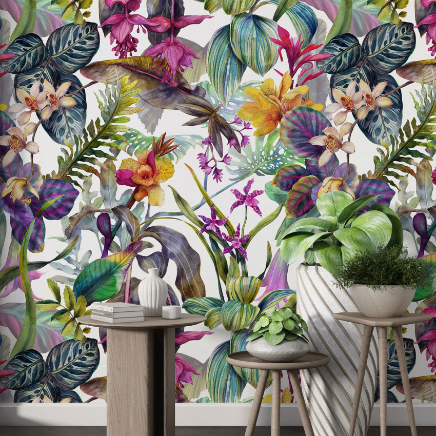 Papier peint motif XL - Motif tropical