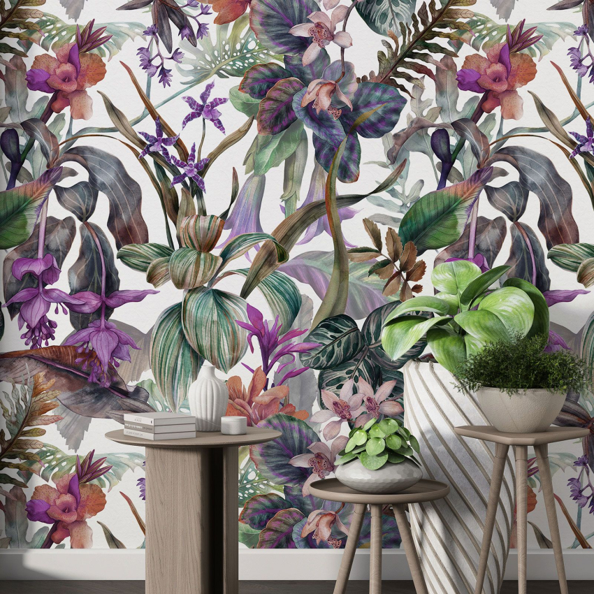 Papier peint motif XL - Motif tropical