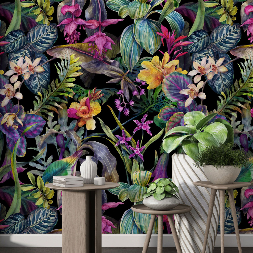 Papier peint motif XL - Motif tropical