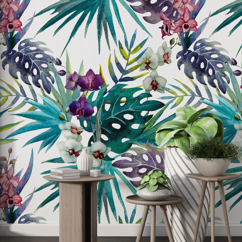 Papier peint motif XL - Motif tropical