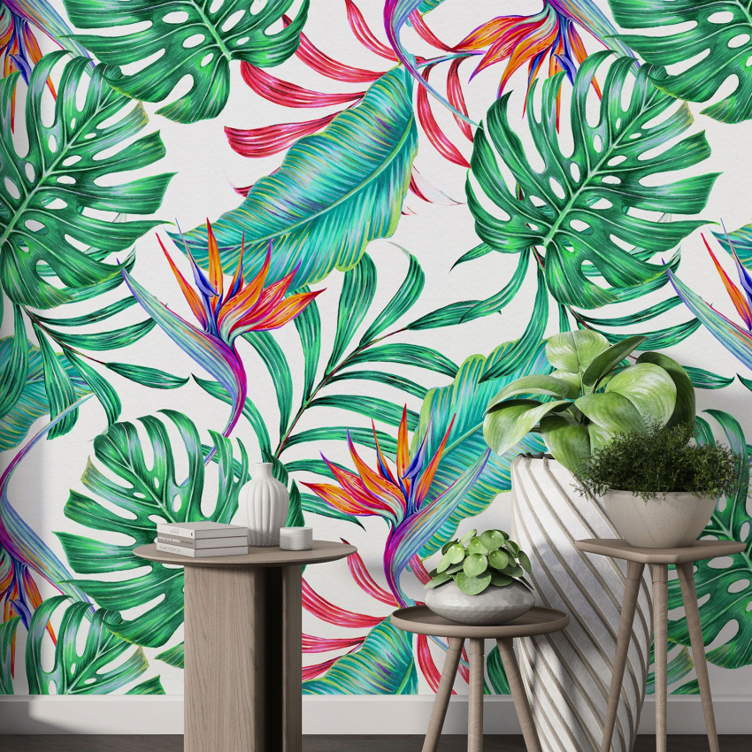 Papier peint motif XL - Motif tropical