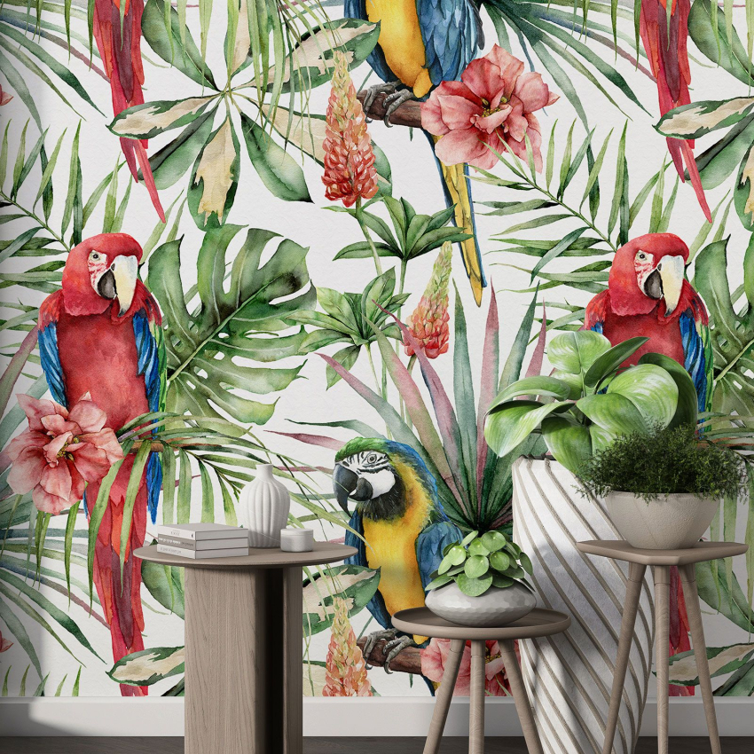 Papier peint motif XL - Motif tropical