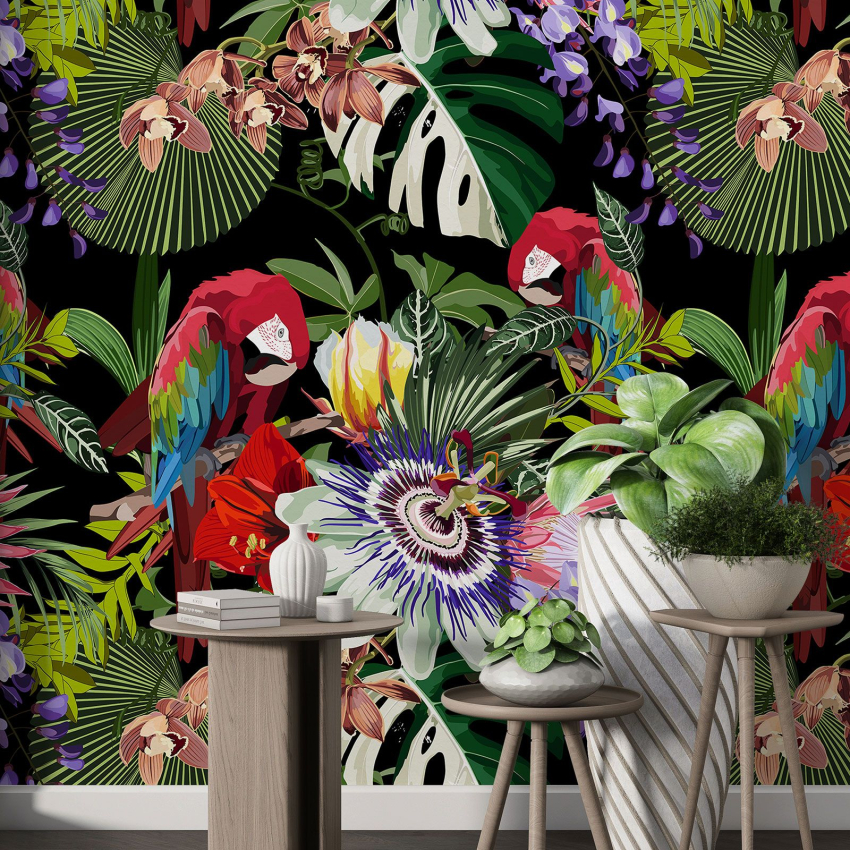 Papier peint motif XL - Motif tropical
