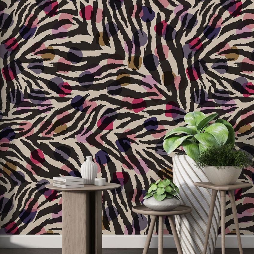 Papier peint motif XL - Motif zébré