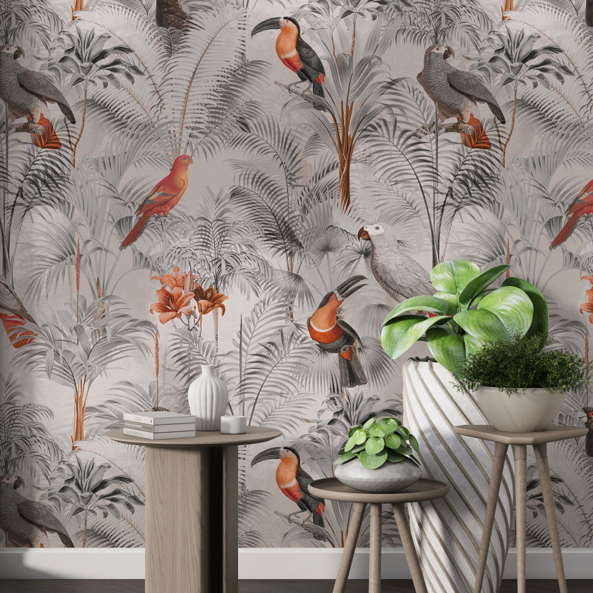 Papier peint motif XL - Oiseaux