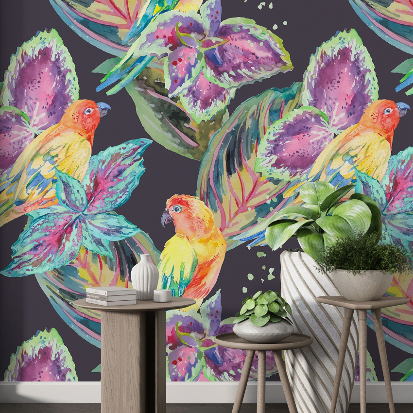 Papier peint motif XL - Oiseaux