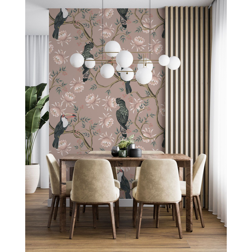 Papier peint motif XL - Oiseaux