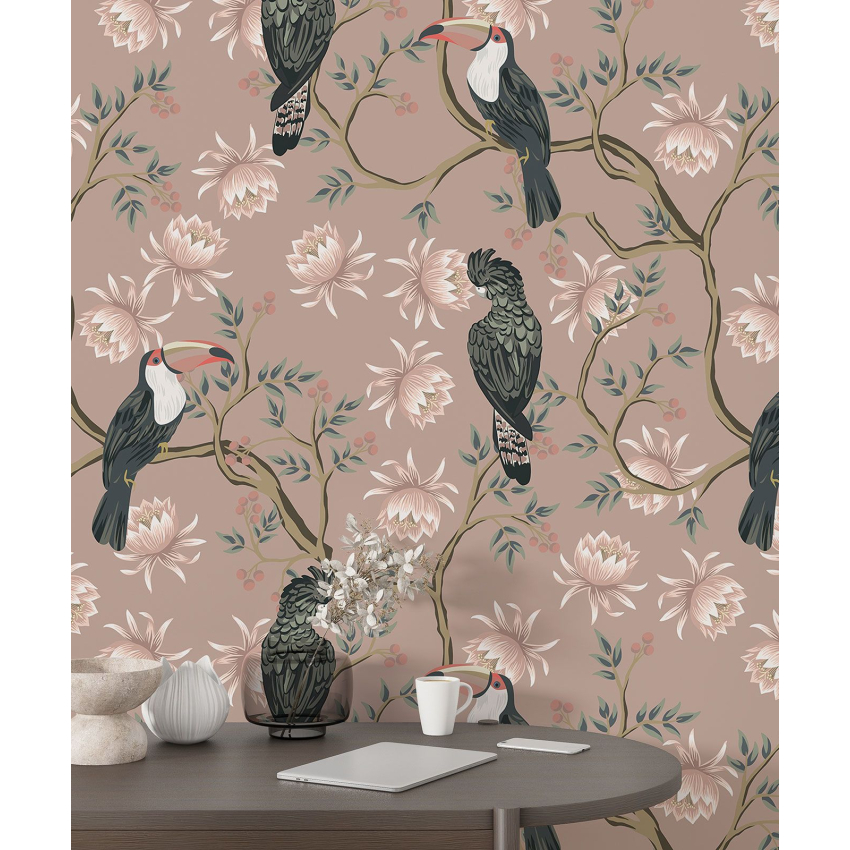 Papier peint motif XL - Oiseaux