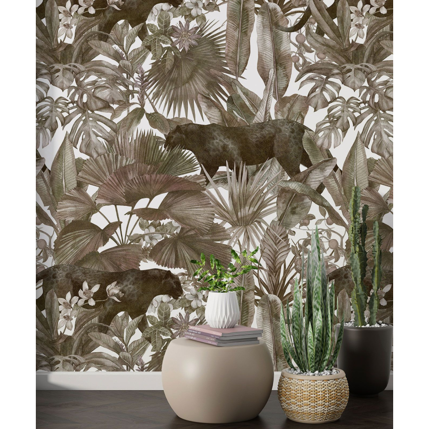 Papier peint motif XL - Panthères Noires