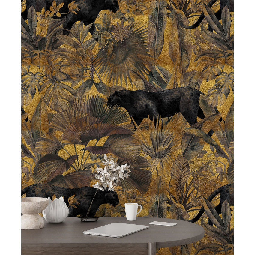 Papier peint motif XL - Panthères Noires