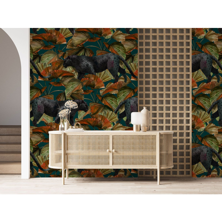 Papier peint motif XL - Panthères Noires