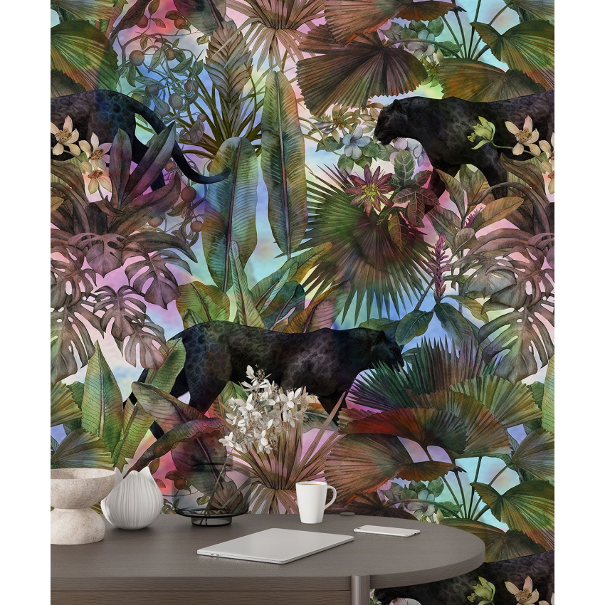 Papier peint motif XL - Panthères Noires
