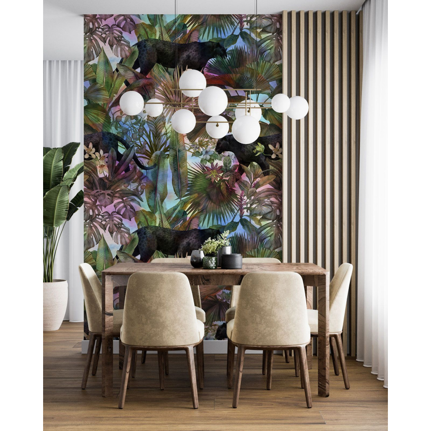 Papier peint motif XL - Panthères Noires