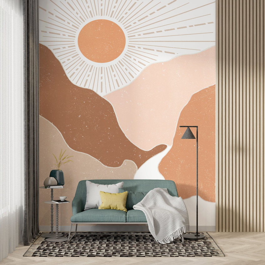 Papier peint panoramique - Soleil Boho