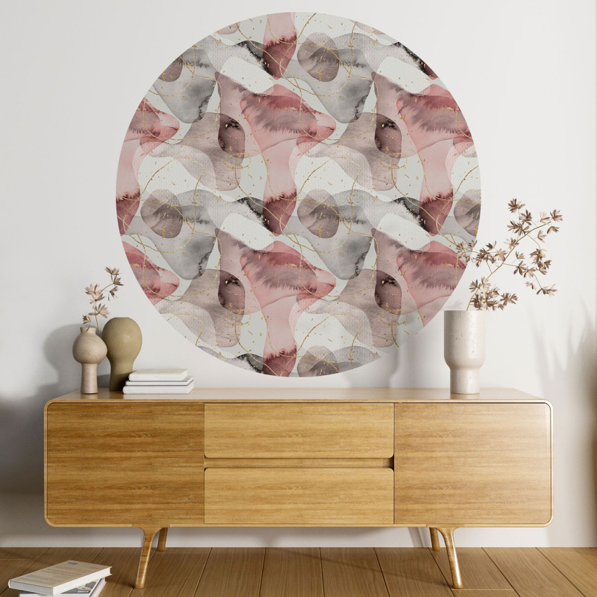 Papier peint rond / cercle - Abstrait - 304
